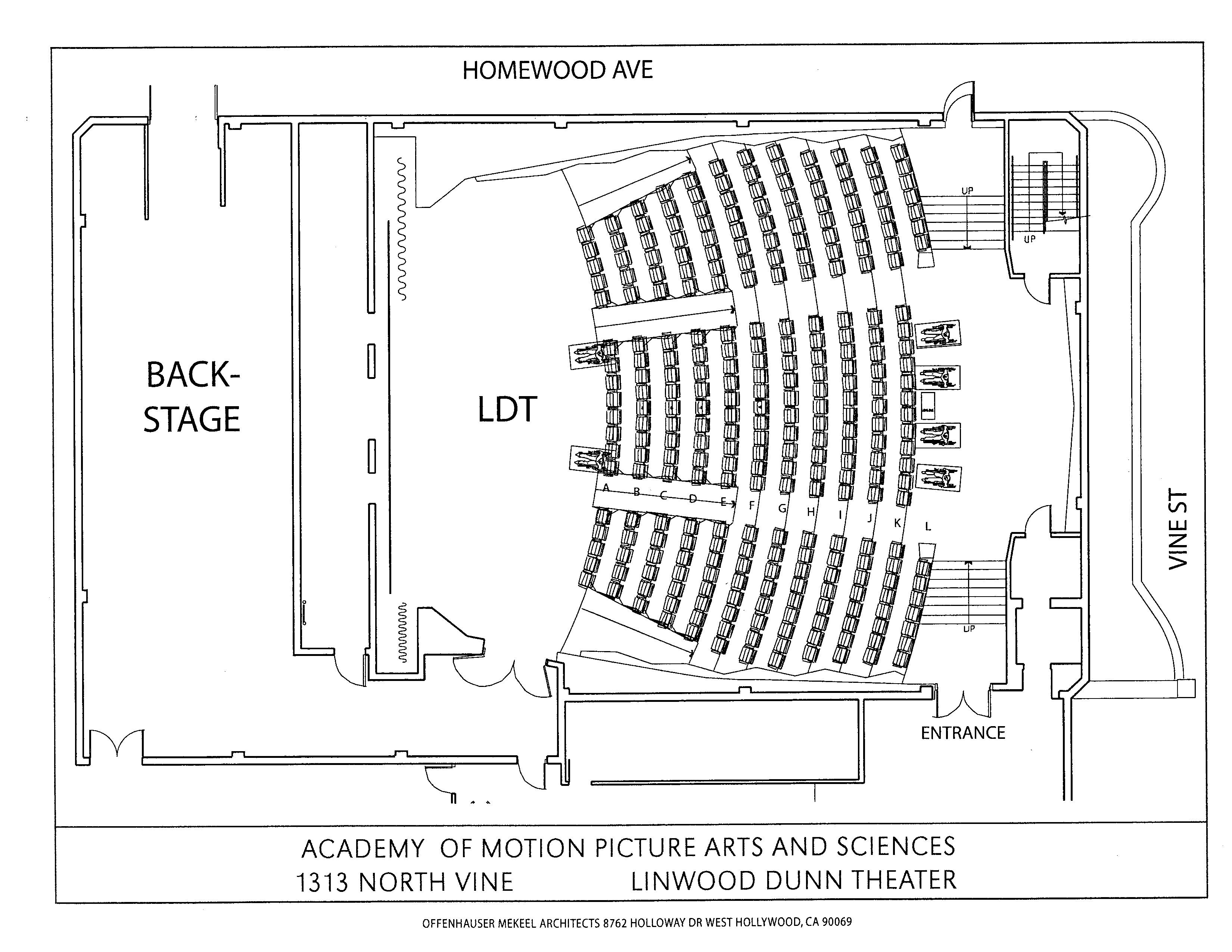Linwood Dunn Theater floor plan